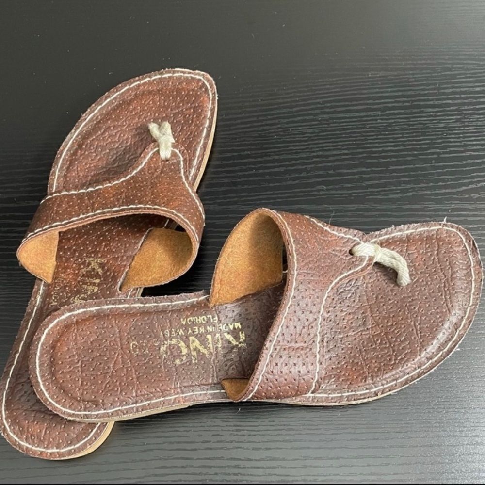 Kino Thong Leather Sandals made in Key West, 10